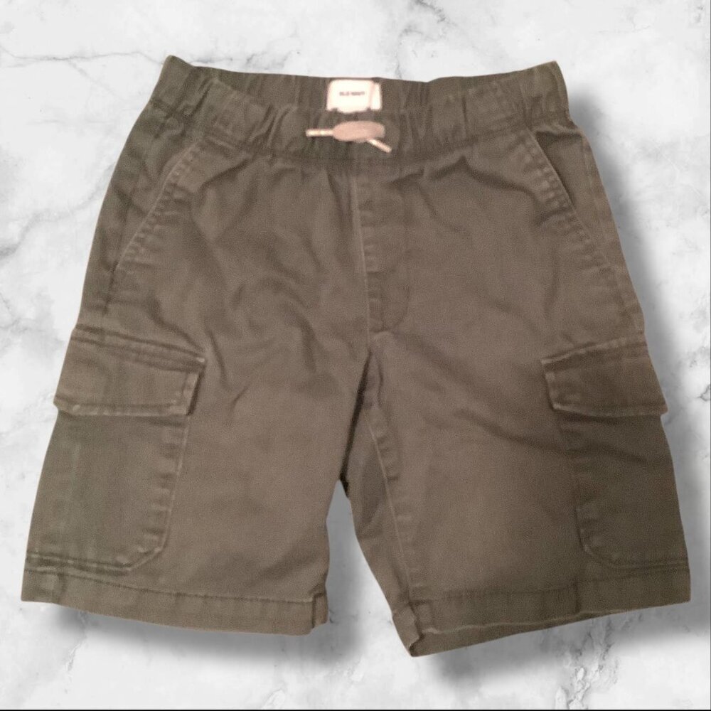 Old Navy Boys Grey Cargo Shorts Size M/8 Cotton Blend‎